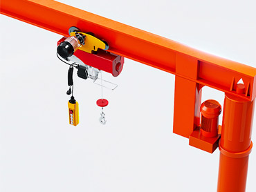 Kolon tip elektrik rotary kantilever crane
